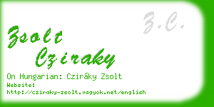zsolt cziraky business card